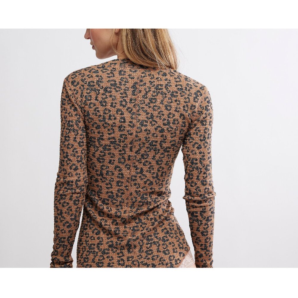 Intimately Free People Leopard Print Button-Up Cardigan - Brown - Picture 7 of 14